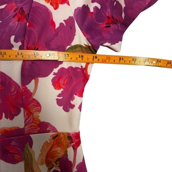 Alexia Admor Scuba Midi Floral Dress Size 10 - Picture 12 of 15